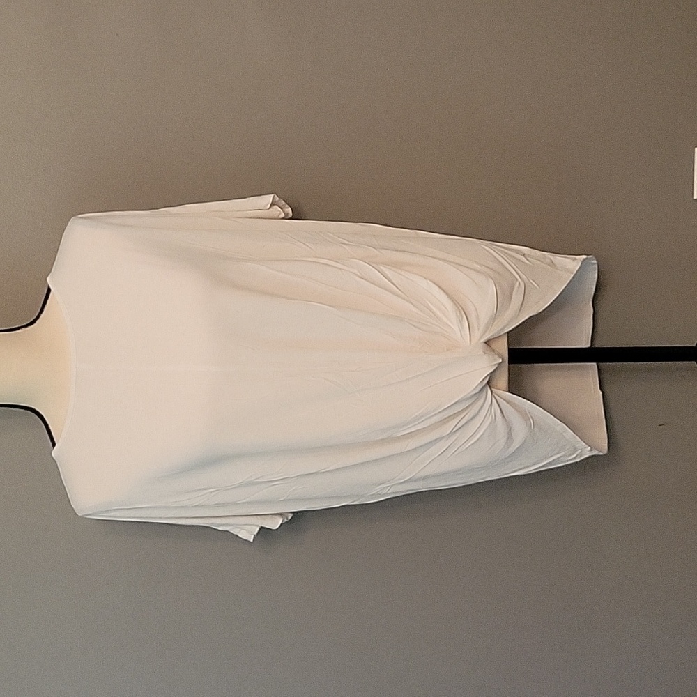 Womens Small White Tunic With Front Knot EUC